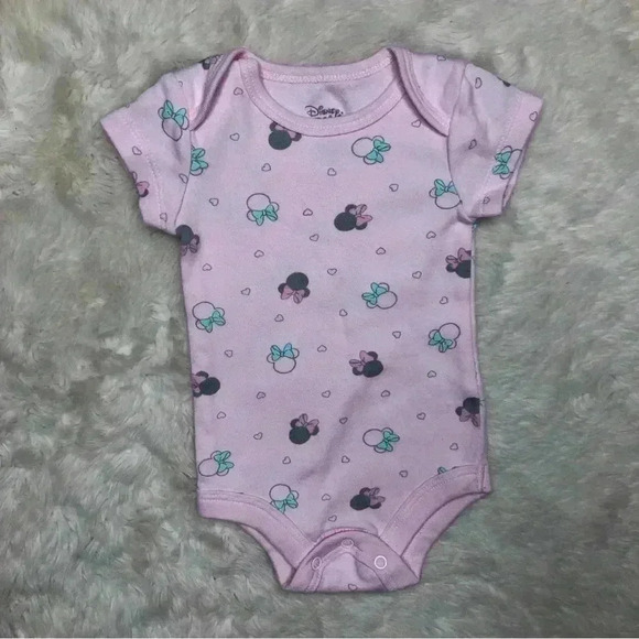 Disney Baby  Onesie Pink Minnie Mouse Size Newborn - Picture 1 of 16